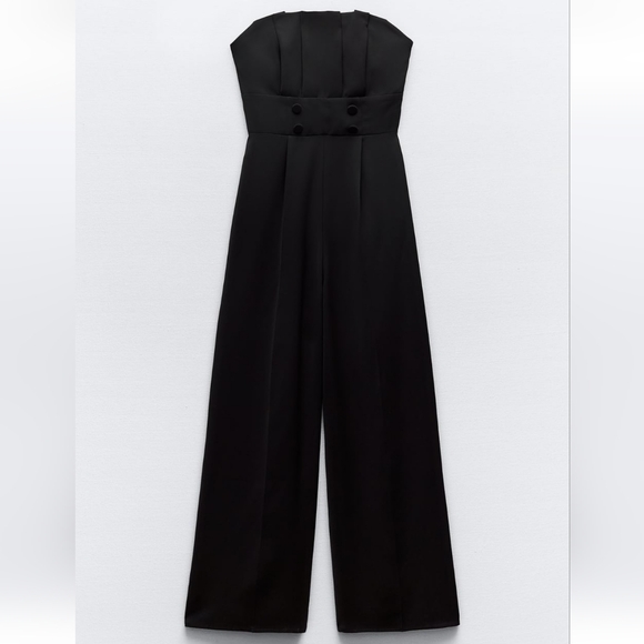 🆕️ Zara Strapless Pleated Jumpsuit - Picture 4 of 5